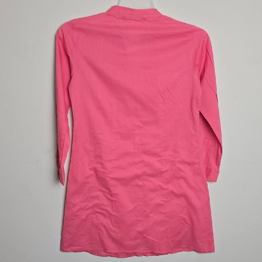 Women Zara Pink Button-Up Tunic Top - Picture 7 of 15